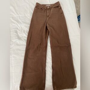 Zara Brown Wide Leg Pants Size 4